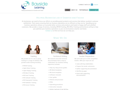 Bayside Learning Website Development