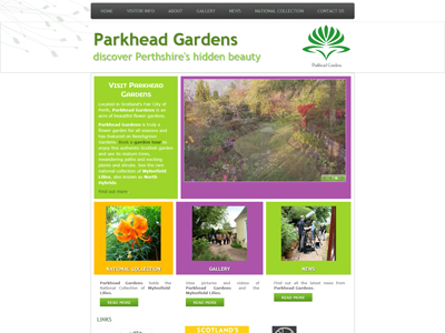Parkhead Gardens Website Design